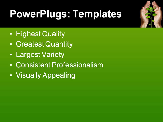 PPT Template - growing green plant, achievement, agriculture - Text Slide