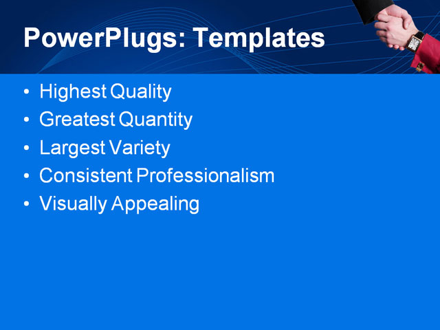 PPT Template - business handshake, agreement, board - Text Slide