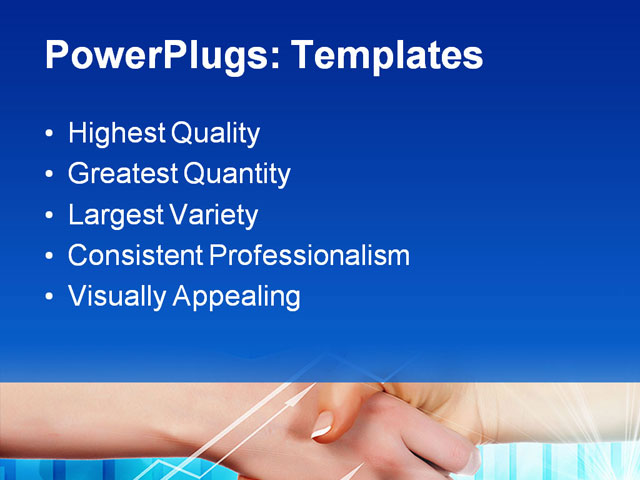 PPT Template - handshake on an abstract background, abstract, agreement - Text Slide