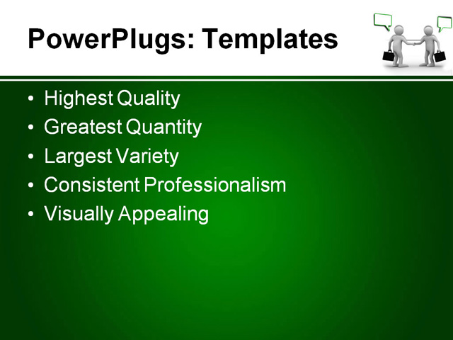 PPT Template - handshake, meeting, businessmen - Text Slide