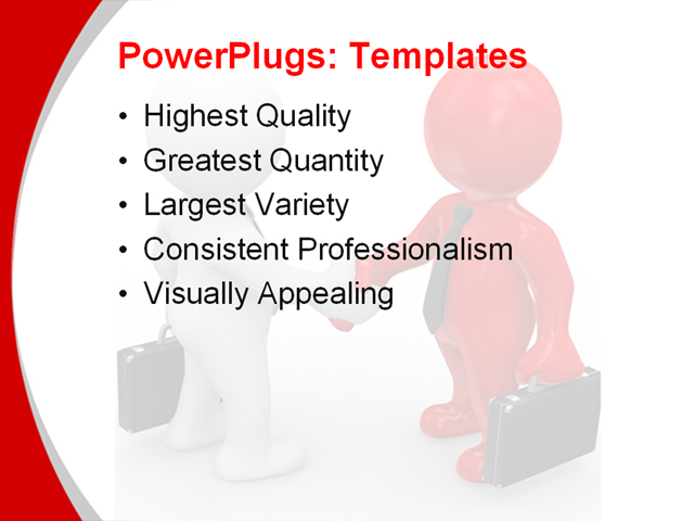 PPT Template - handshake, business, symbols - Text Slide