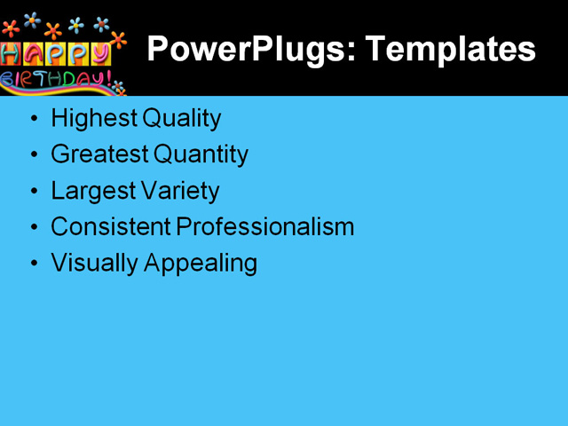 PPT Template - happy birthday, background, birth - Text Slide