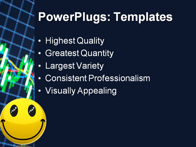 PPT Template - happy trader, smiley, arrow - Text Slide