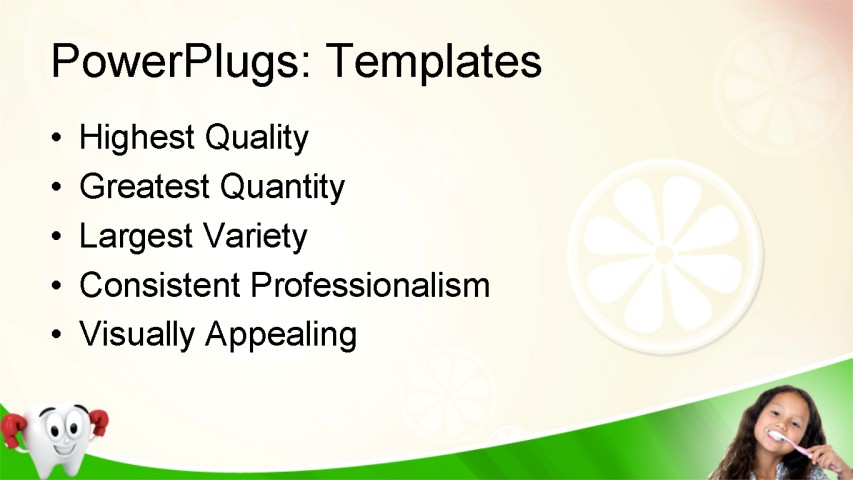PPT Template - dental, medical, health - Text Slide
