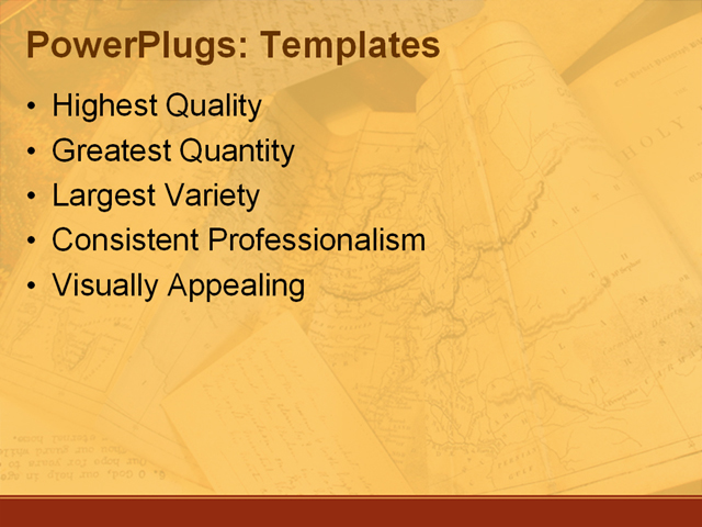 PPT Template - history, map, time - Text Slide