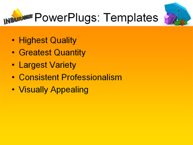 PPT Template - home insurance, life insurance, auto insurance - Text Slide