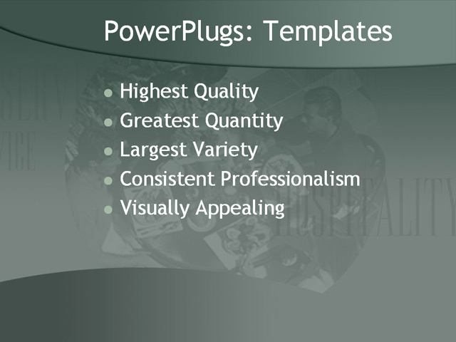 PPT Template - hospitality, furniture, caf� chair - Text Slide