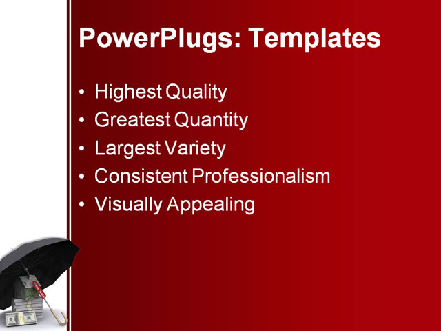 PPT Template - little house, umbrella, apartment - Text Slide