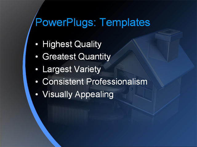 PPT Template - lock, house, grey - Text Slide