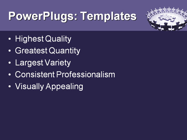 PPT Template - human puzzle pieces, abstract, challenge - Text Slide