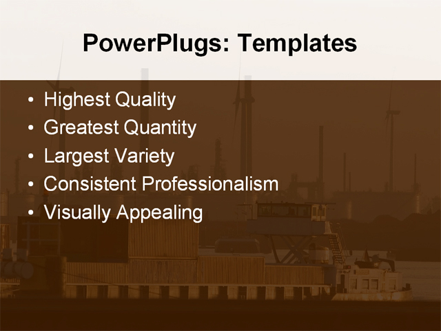 PPT Template - industry, shipping, boat - Text Slide