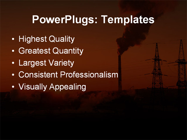 PPT Template - industrial, business, chimney - Text Slide