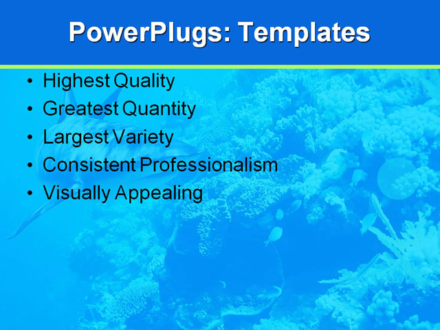 Powerpoint Template Underwater Coral Reef Ocean With Shark And Small Fish 17382 Shark Powerpoint Template