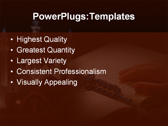 PPT Template - islam, koran, mass - Text Slide