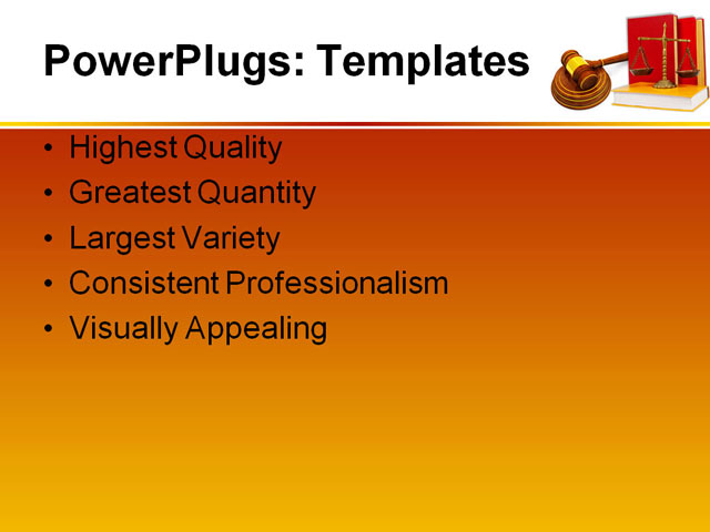 PPT Template - scales, justice, atop - Text Slide