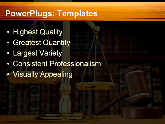 PPT Template - justice, balance, order - Text Slide