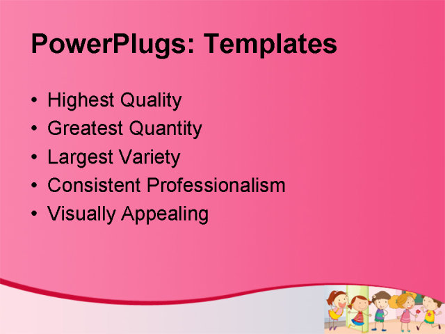 PPT Template - education, children, abstract - Text Slide