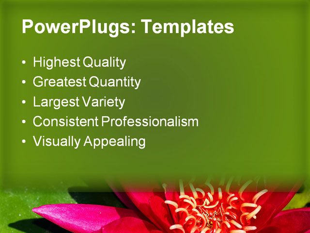 PPT Template - lotus flower, aquatic, asian - Text Slide