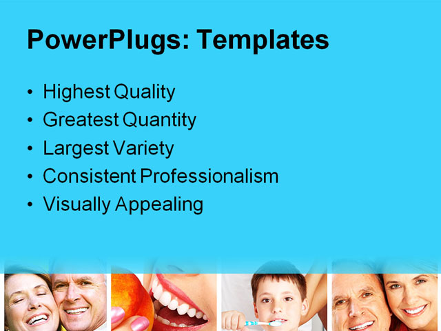 PPT Template - teeth whitening, adult, boy - Text Slide