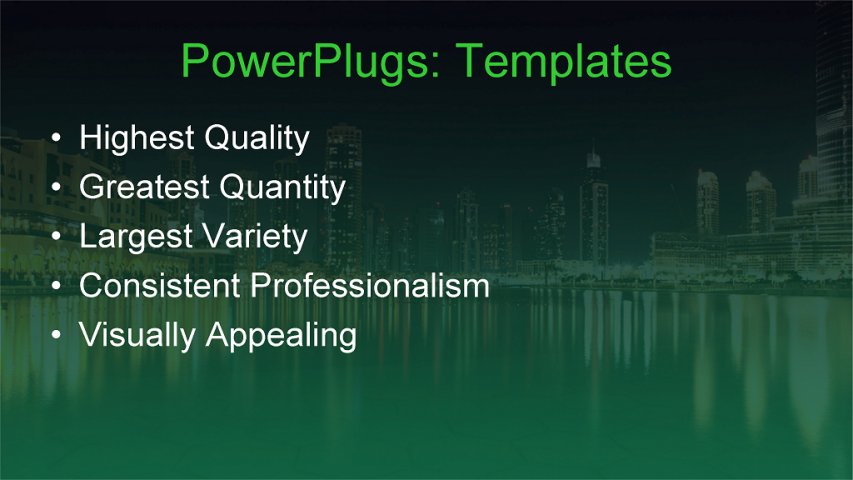 PPT Template - travel, holidays, cities - Text Slide