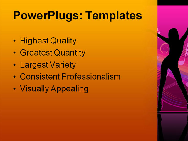 PPT Template - women, abstract, elegant - Text Slide