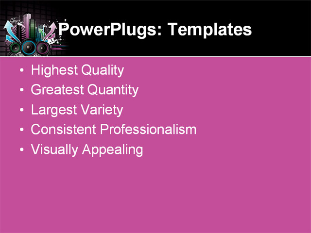 PPT Template - �music, abstract, art - Text Slide