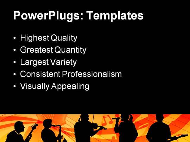 PPT Template - music band, band, bass - Text Slide