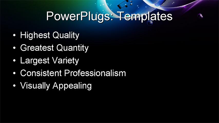 PPT Template - music, metaphor, abstract - Text Slide