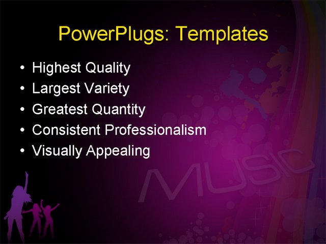 PPT Template - music, leisure, entertainment - Text Slide