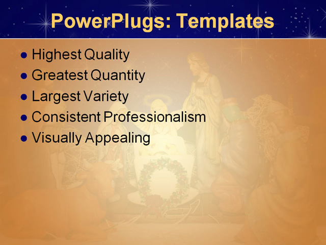 PPT Template - angel, bethlehem, birth - Text Slide