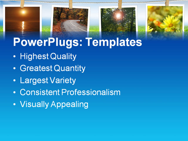 PPT Template - natural polaroid, album, art - Text Slide