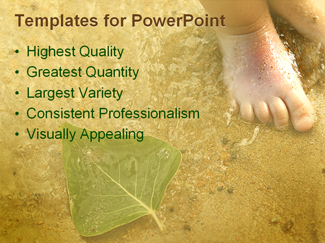 PPT Template - nature, baby, beach - Text Slide