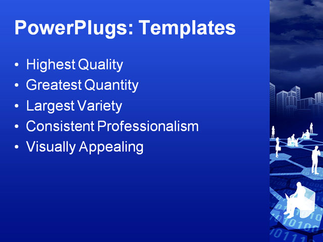 PPT Template - online social, network, activities - Text Slide