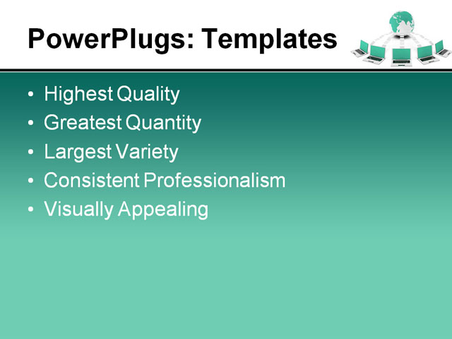 PPT Template - computer network, background, business - Text Slide