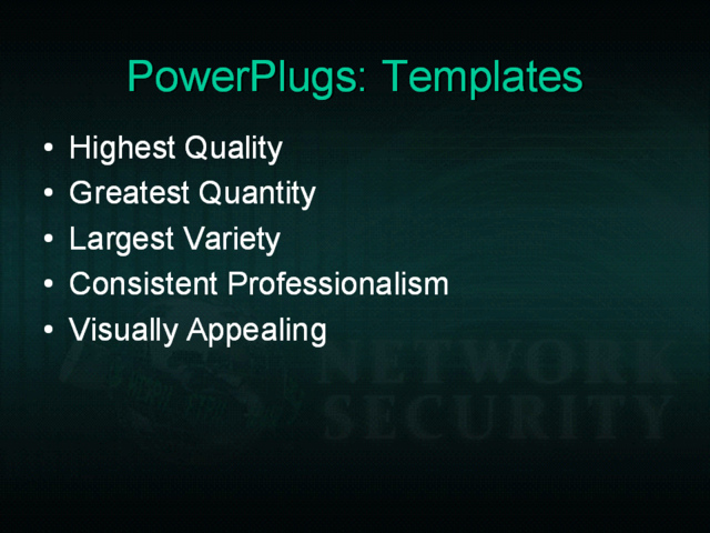 PPT Template - security, business, services - Text Slide