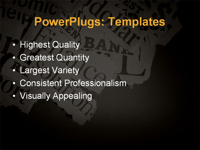 PPT Template - newspaper, dollar, economic - Text Slide