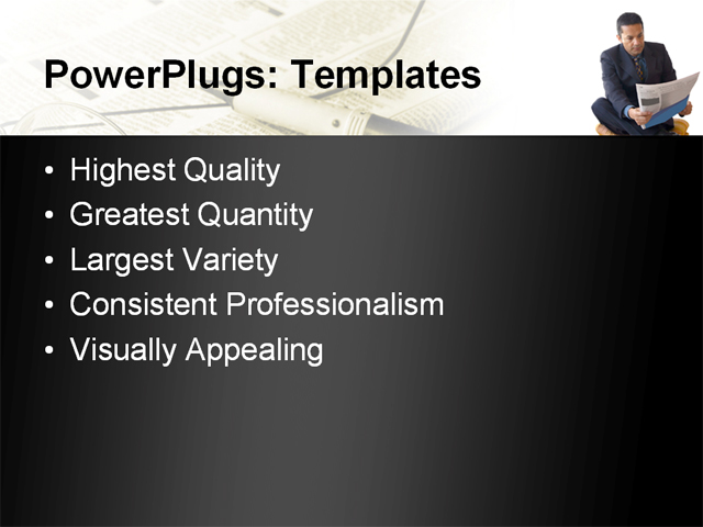 PPT Template - newspaper, man, news - Text Slide