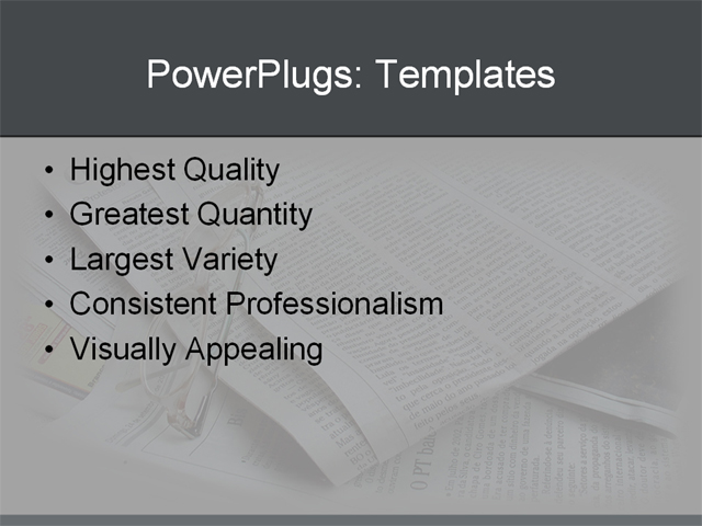 PPT Template - newspaper, business, commercial - Text Slide