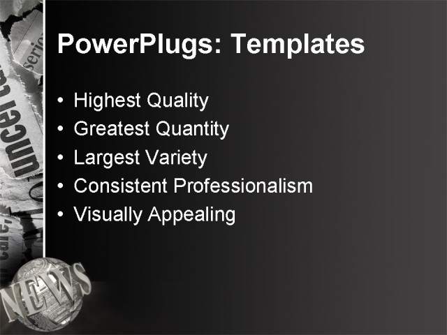 PPT Template - global, communication, marketing - Text Slide