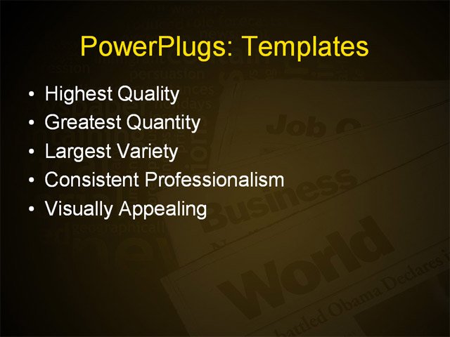 PPT Template - newspaper, media, education - Text Slide