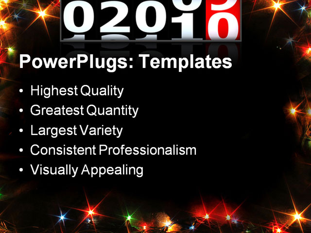 PPT Template - 2010, car, celebrating - Text Slide