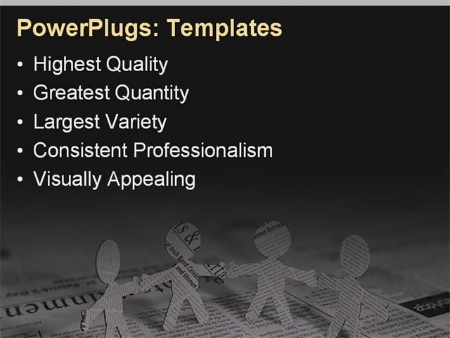 PPT Template - newspaper, business, general - Text Slide