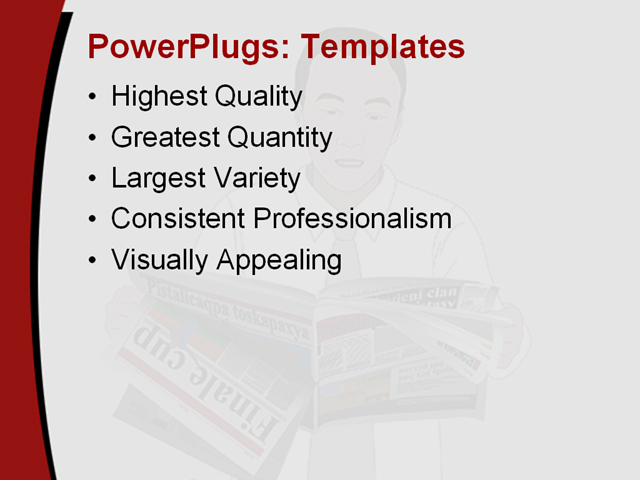 PPT Template - newspaper, business, illustration - Text Slide