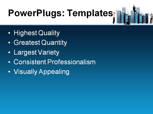 PPT Template - office people, adults, american - Text Slide