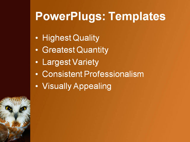 PPT Template - owl, animal, beak - Text Slide