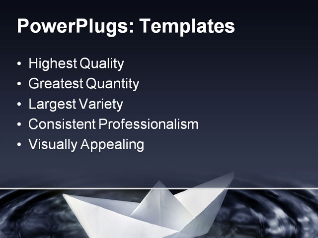 PPT Template - paperboat, abstract, background - Text Slide