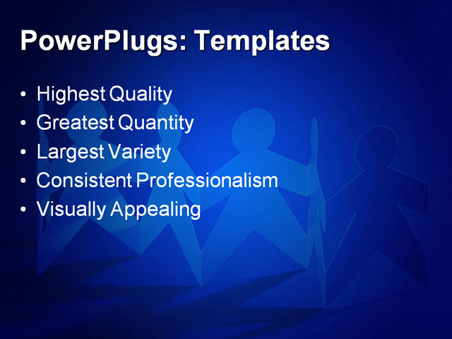 PPT Template - blue, chain, concept - Text Slide