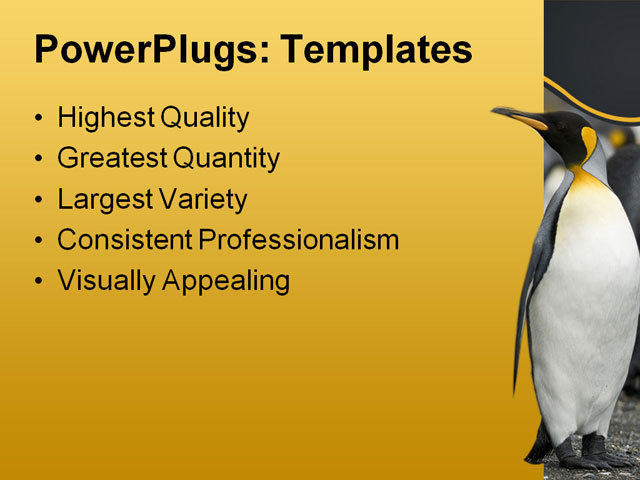 PPT Template - penguin guards, animals, antarctica - Text Slide