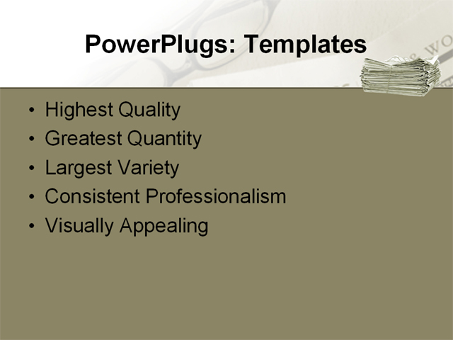 PPT Template - newspaper, collect, string - Text Slide