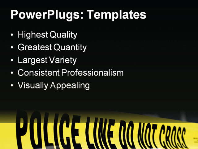 Powerpoint Template Police Do Not Cross Line For Demarcation At Crime Scene 23659 Murder Powerpoint Template